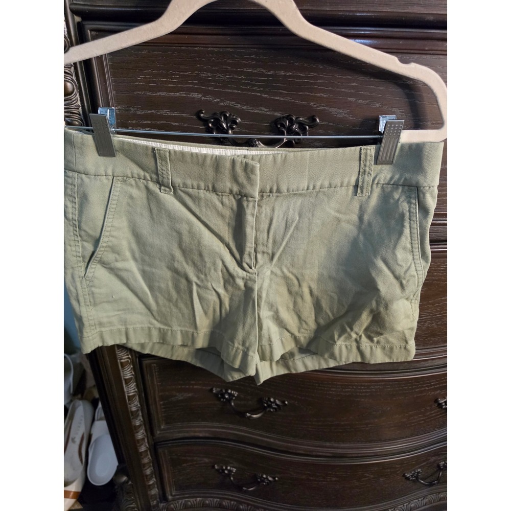 J.Crew Re-Imagined Chino Shorts Womens 4 Sage Green Olive Cotton 3 Inch Inseam